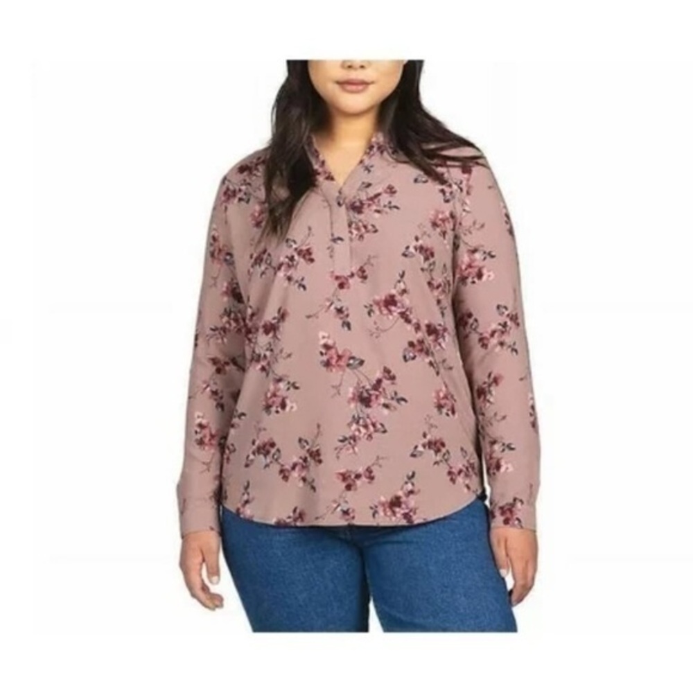 NWT Hilary Radley Floral Long Sleeve Top Blouse Size S